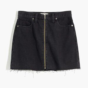 NWT Madewell Rigid Denim A-Line Mini Skirt in Lunar Wash, Sz 25